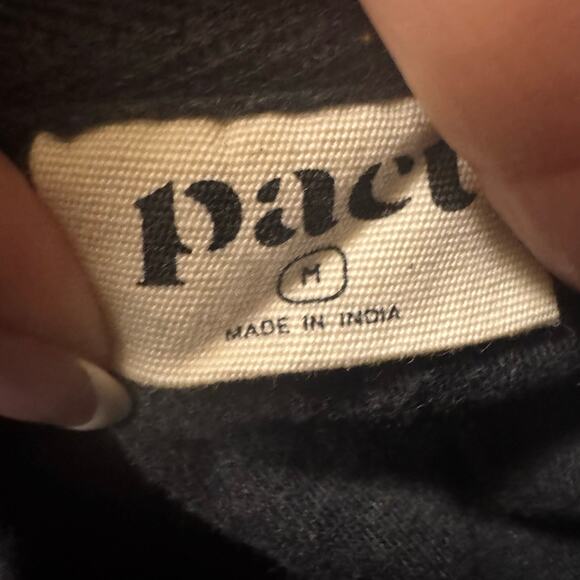 Pact Organic Cotton Airplane Mock Neck Top and Pintuck Wide Leg Pant Set M/S - Picture 5 of 11